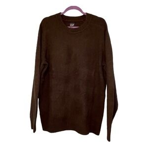 Gap Recycled Knit Crewneck Sweater True Black Wool Mix Long Sleeve L